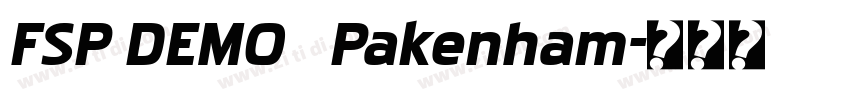 FSP DEMO   Pakenham字体转换
